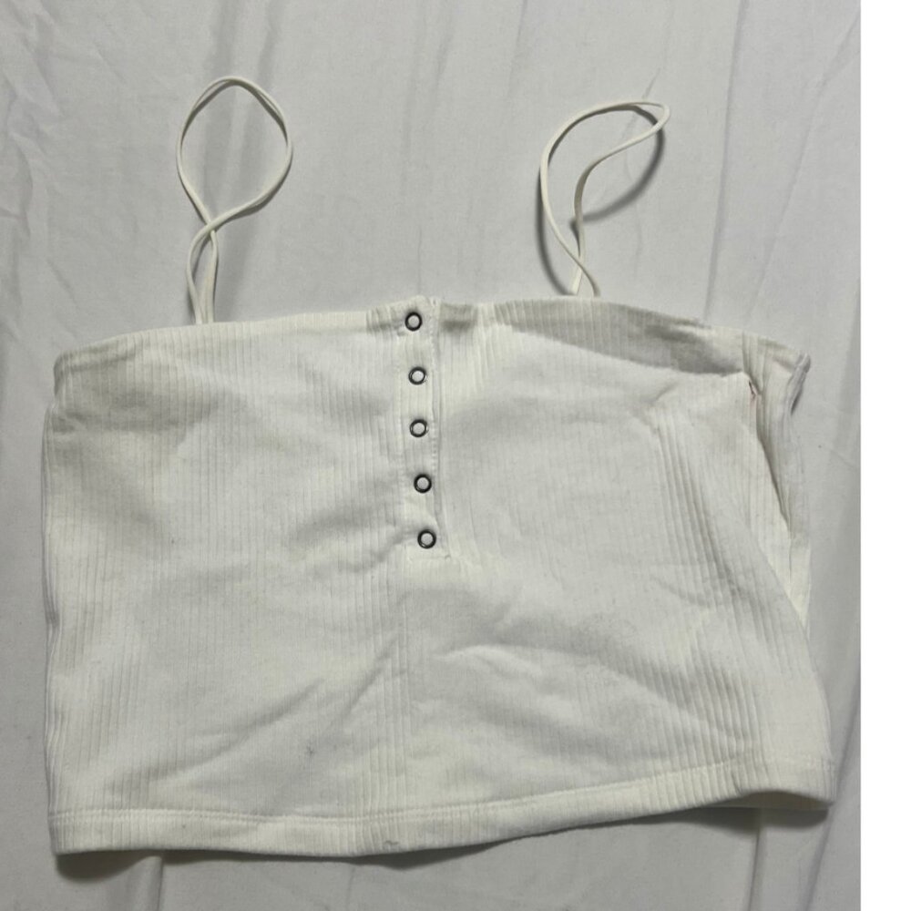 White spaghetti strap top